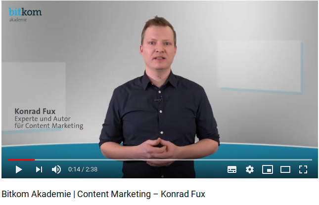Content Marketing Video MediaPunk Konrad Fux Bitkom Akademie