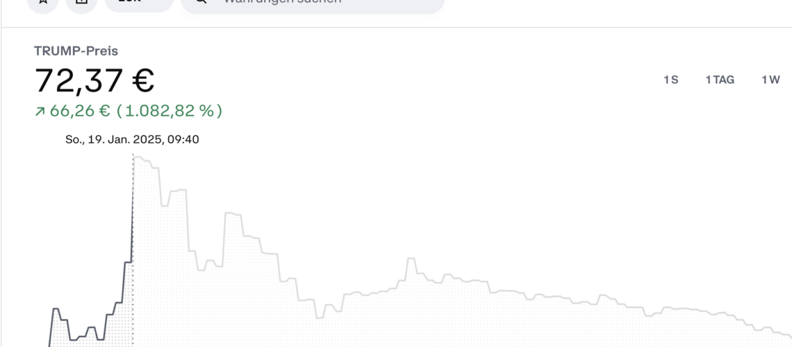 Trumpcoin. Meme-Coin, Rug Pull - was ist da los?